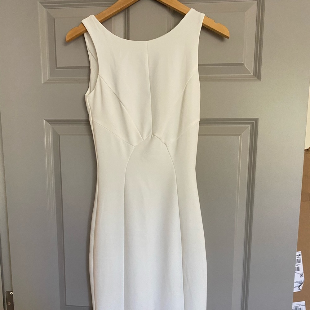 White Midi Zip Dress